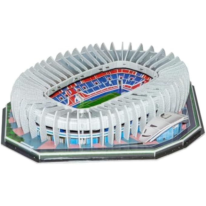 PUZZLME PARC DES PRINCES STADIUM 3D PUZZLE  PARIS SAINT GERMAIN ARENA ASSEMBLY BUILDING KIT - AUTHENTIC & REALISTIC DETAILING, NO TOOLS REQUIRED - PUZZLES FOR ADULTS & KIDS - 32X27X6CM, 123-PIECES - Image 2